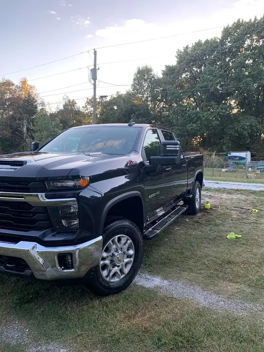 Chevrolet Silverado drying after an exterior hand wash